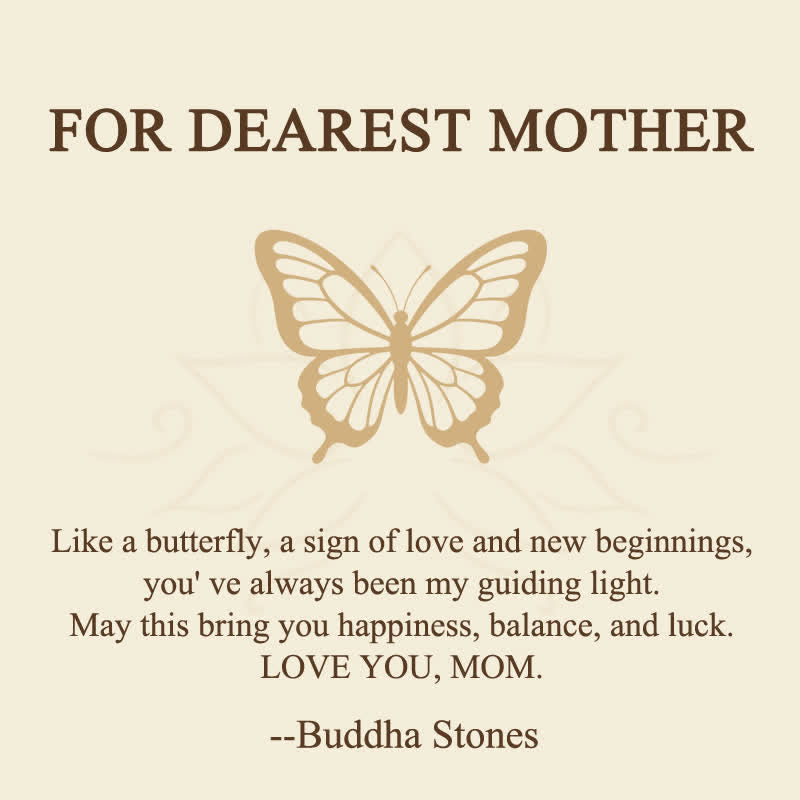 Nimara Ritual "FOR DEAREST MOTHER" Jade Butterfly Abundance Necklace Pendants Includes Gift Message Card