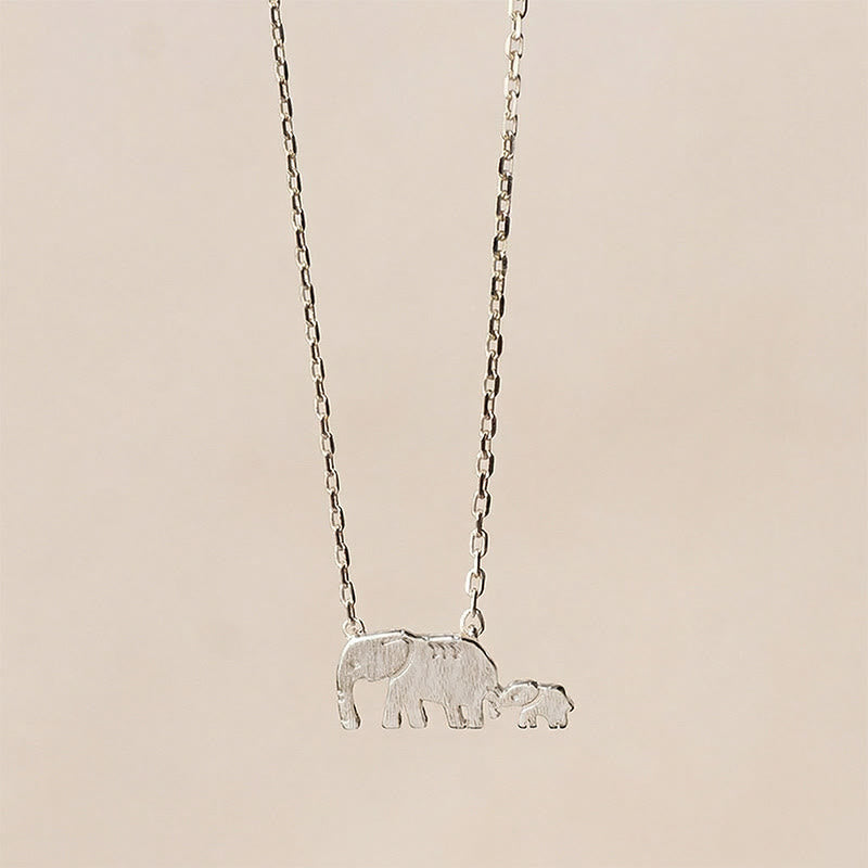 Nimara Ritual "FOR DEAREST MOTHER" Elephant 925 Sterling Silver Necklace Pendants Includes Gift Message Card