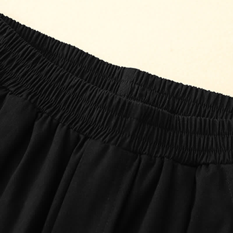 Nimara Ritual Summer Cotton Elastic Waist Women's Half Pants With Pockets