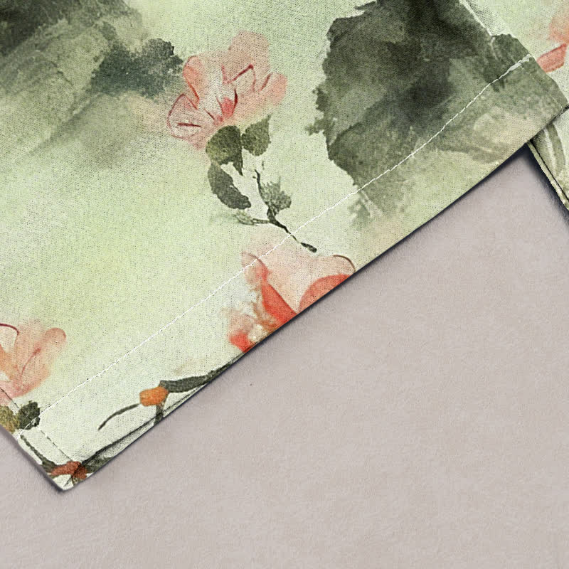 Nimara Ritual Pure Cotton Butterfly Flowers Pattern Print Women's Pants With Pockets