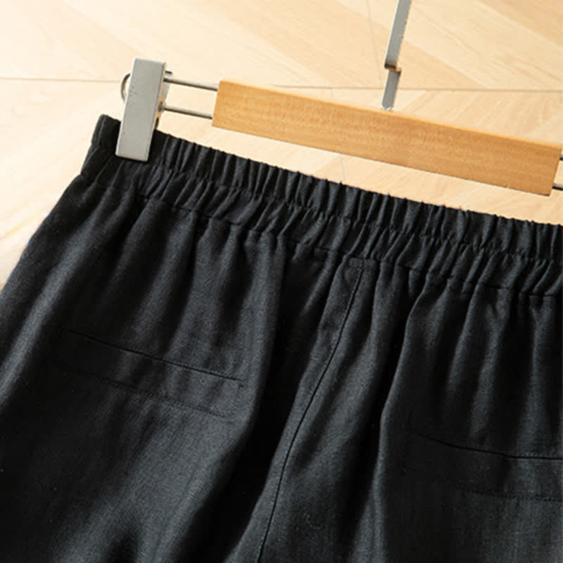 Nimara Ritual Women's Spring High Elastic Waist Wide Leg Long Pants With Side Pockets