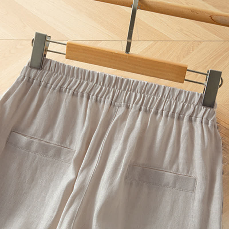 Nimara Ritual Women's Spring High Elastic Waist Wide Leg Long Pants With Side Pockets