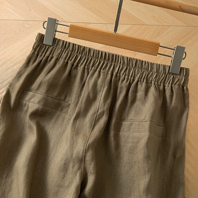 Nimara Ritual Women's Spring High Elastic Waist Wide Leg Long Pants With Side Pockets