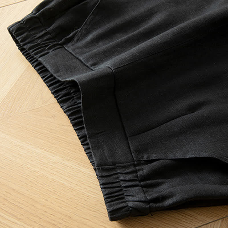 Nimara Ritual Women's Spring High Elastic Waist Wide Leg Long Pants With Side Pockets