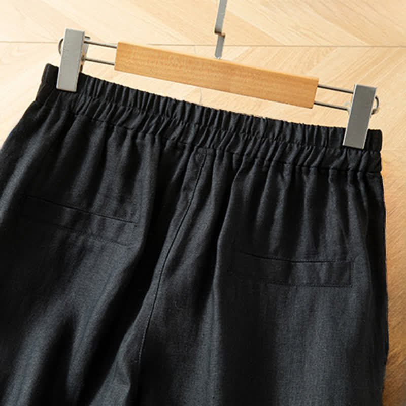 Nimara Ritual Women's Spring High Elastic Waist Wide Leg Long Pants With Side Pockets