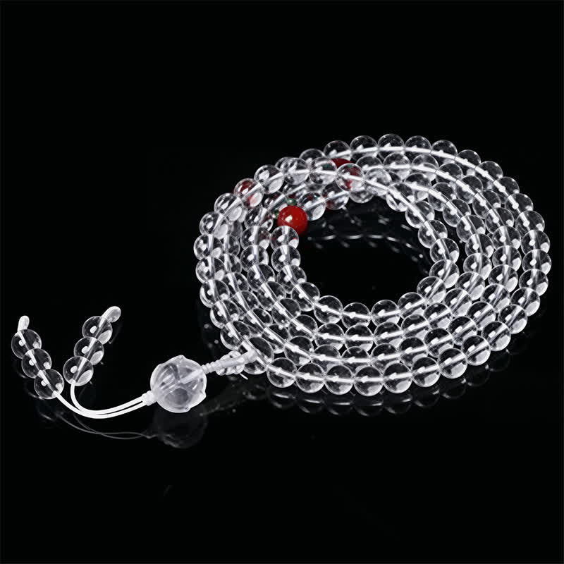 Nimara Ritual Liuli Lotus 108 Round Beads Enlightenment Mala
