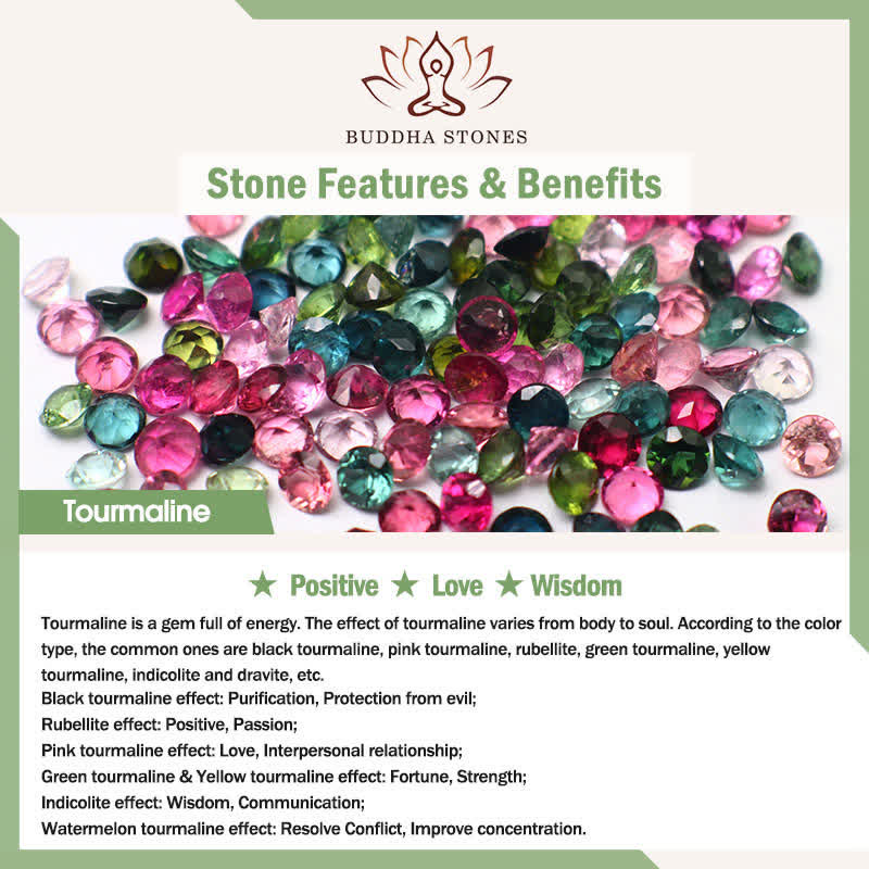 Nimara Ritual Natural Tourmaline Triple Wrap Positive Bracelet