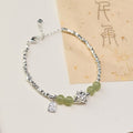 Nimara Ritual Joy Happiness Charm Lotus Jade Bead Copper Abundance Bracelet