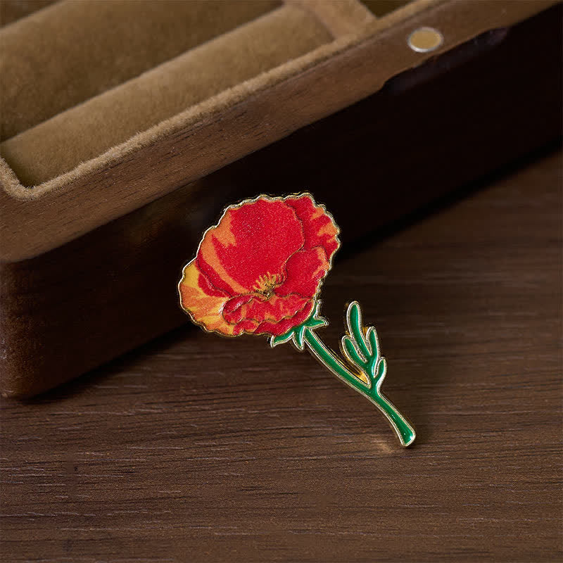 Nimara Ritual Small Forget-Me-Not Corn Poppy Lily of the Valley Hydrangea Lupine Copper Brooch