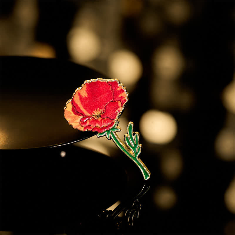 Nimara Ritual Small Forget-Me-Not Corn Poppy Lily of the Valley Hydrangea Lupine Copper Brooch