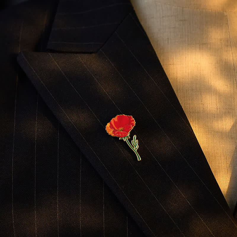 Nimara Ritual Small Forget-Me-Not Corn Poppy Lily of the Valley Hydrangea Lupine Copper Brooch