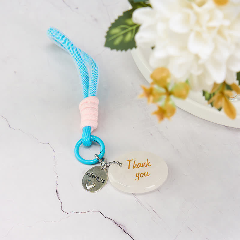 Nimara Ritual Thank You Gifts Natural Clear Quartz White Crystal Protection Key Chain Hanging Decoration