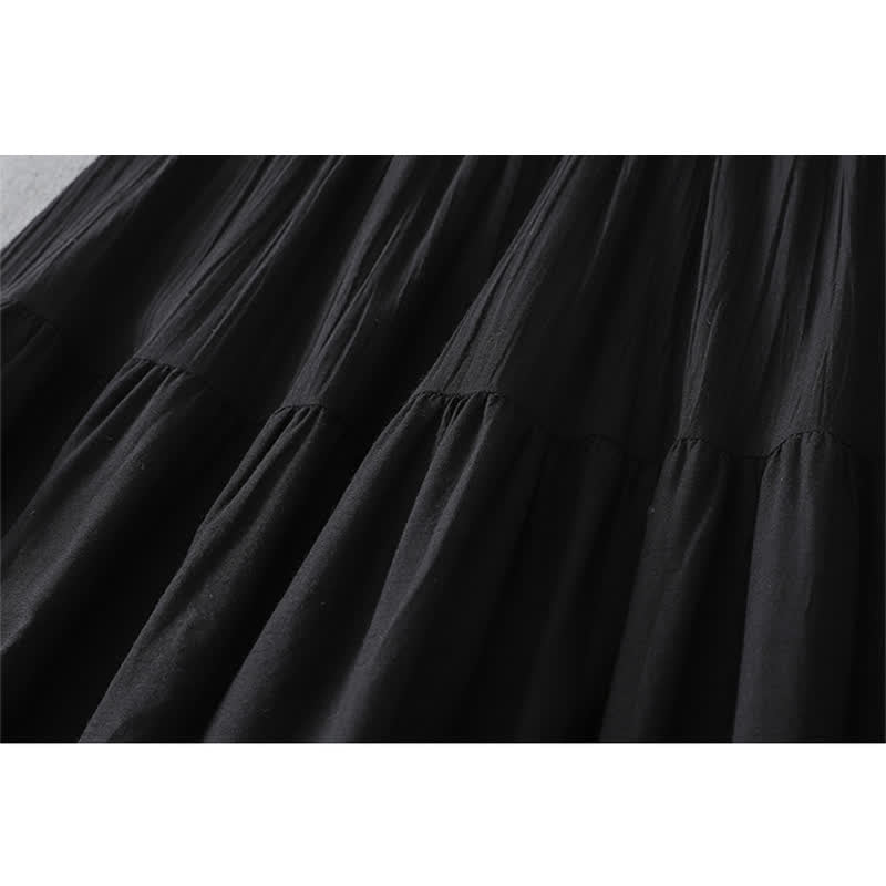 Nimara Ritual Summer Boho Hollow Hem Design Solid Women's Skirts