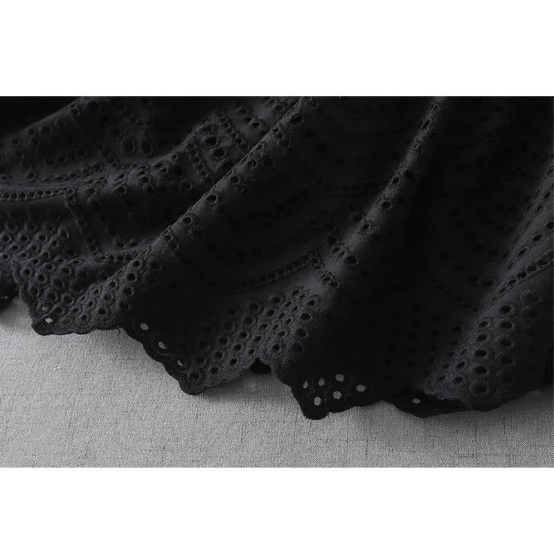 Nimara Ritual Summer Boho Hollow Hem Design Solid Women's Skirts