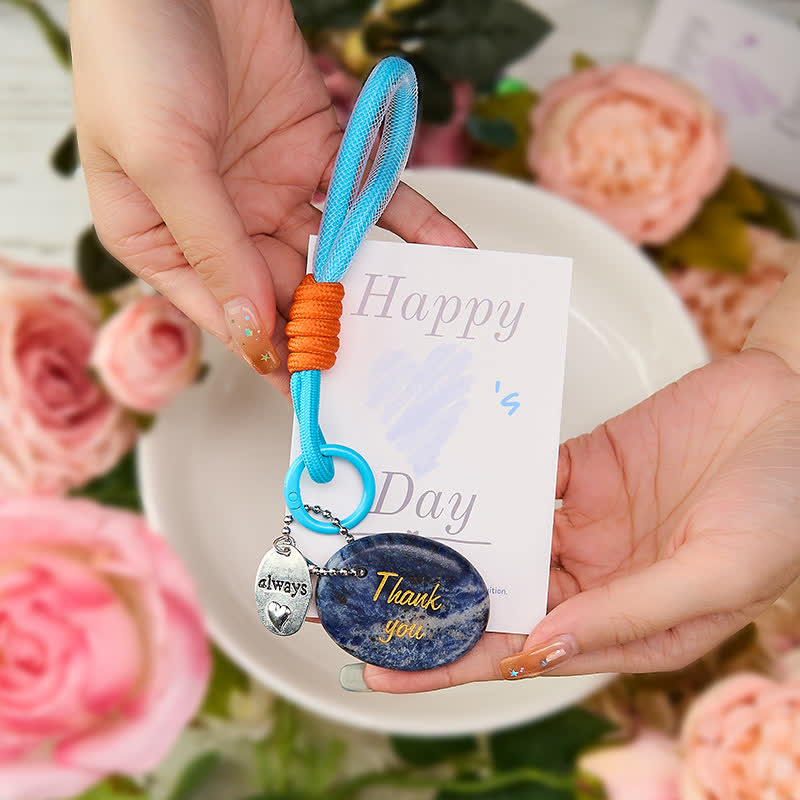 Nimara Ritual Thank You Gifts Natural Sodalite Calm Key Chain Hanging Decoration