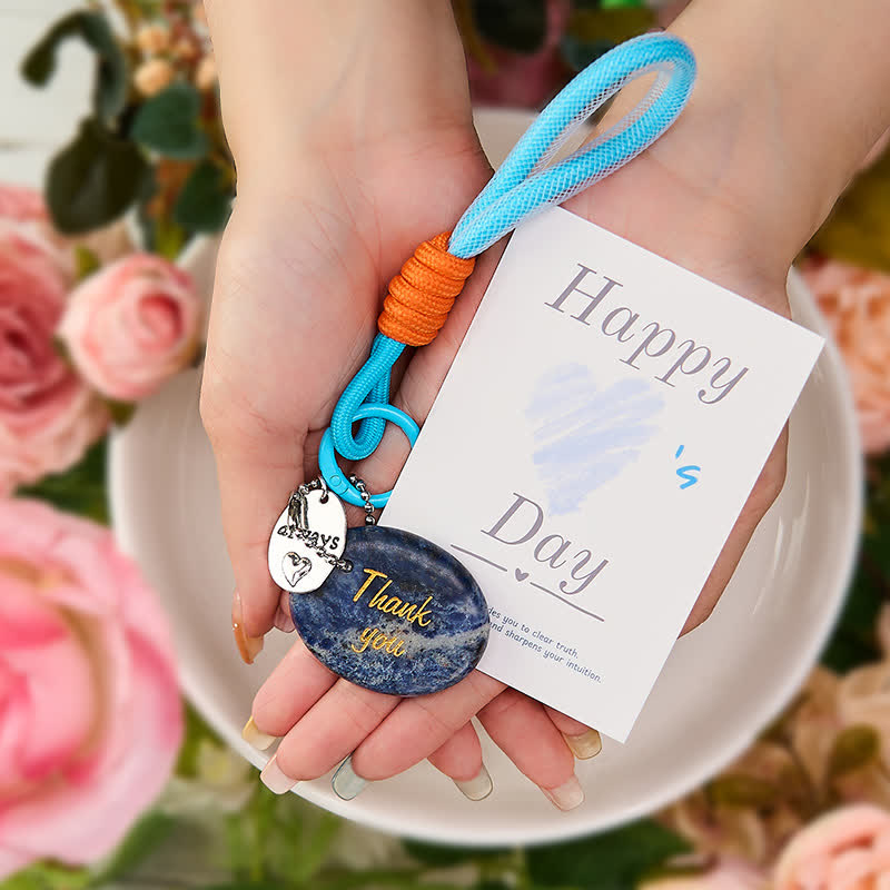Nimara Ritual Thank You Gifts Natural Sodalite Calm Key Chain Hanging Decoration