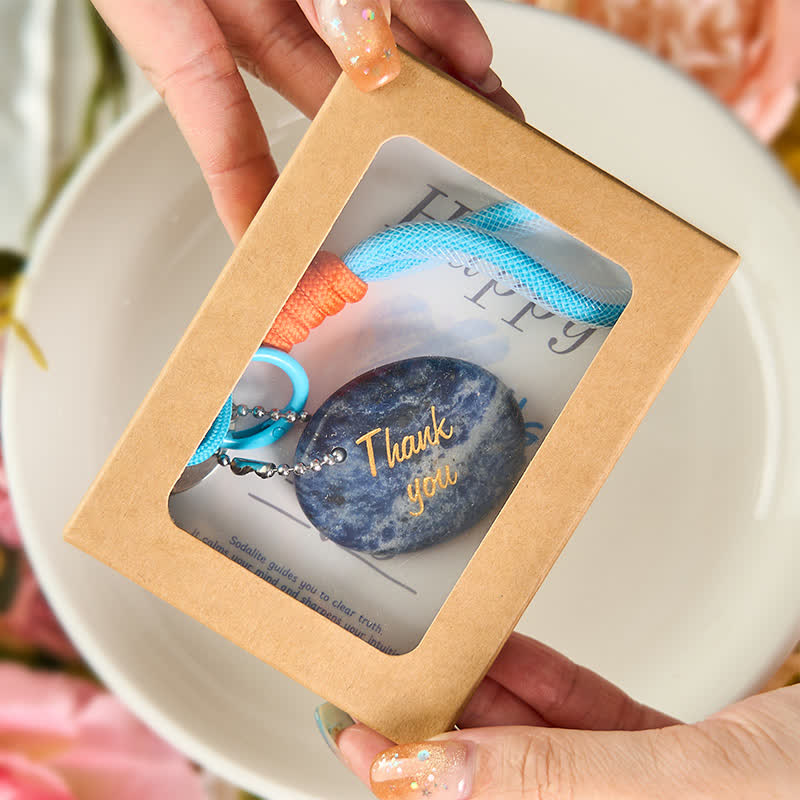 Nimara Ritual Thank You Gifts Natural Sodalite Calm Key Chain Hanging Decoration