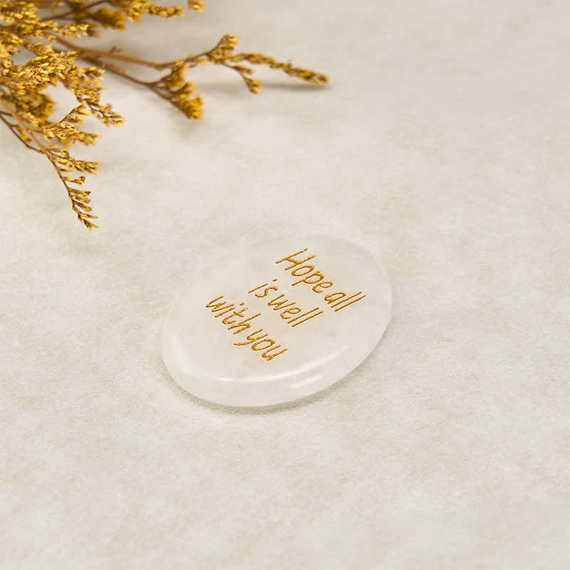 Nimara Ritual Hope All Is Well With You Natural Clear Quartz White Crystal Palm Stone Energy Crystal Decor