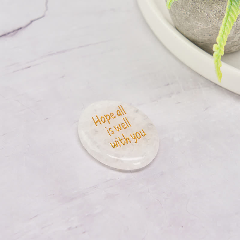 Nimara Ritual Hope All Is Well With You Natural Clear Quartz White Crystal Palm Stone Energy Crystal Decor