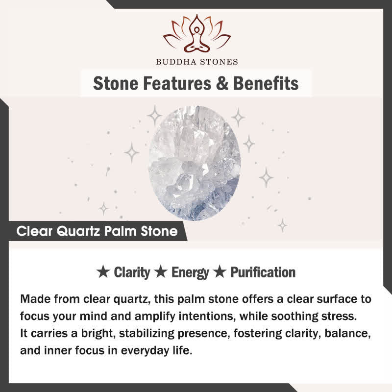 Nimara Ritual Hope All Is Well With You Natural Clear Quartz White Crystal Palm Stone Energy Crystal Decor