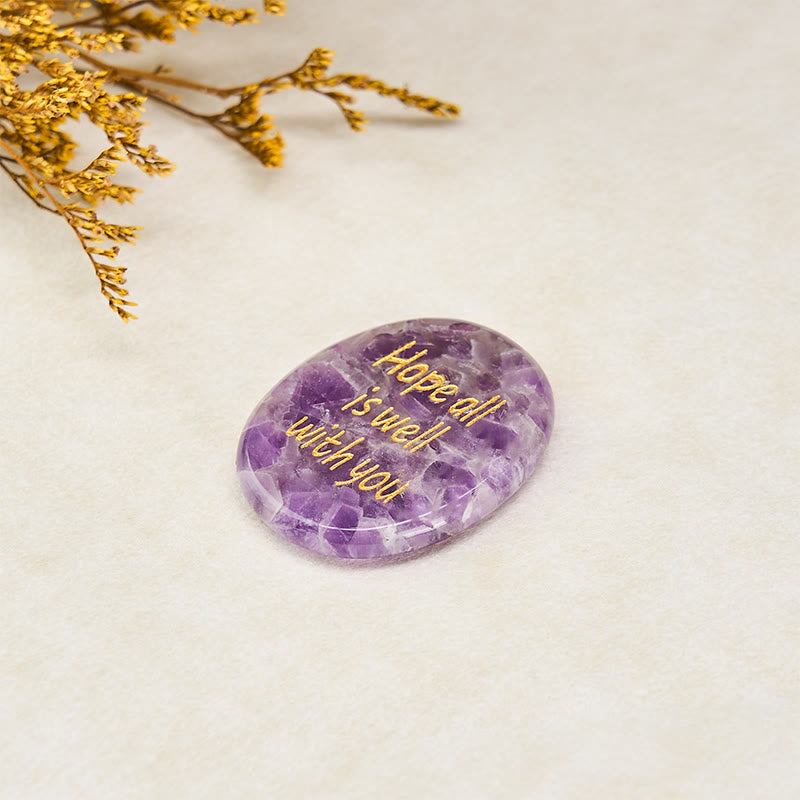 Nimara Ritual Hope All Is Well With You Natural Amethyst Palm Stone Growth Crystal Decor