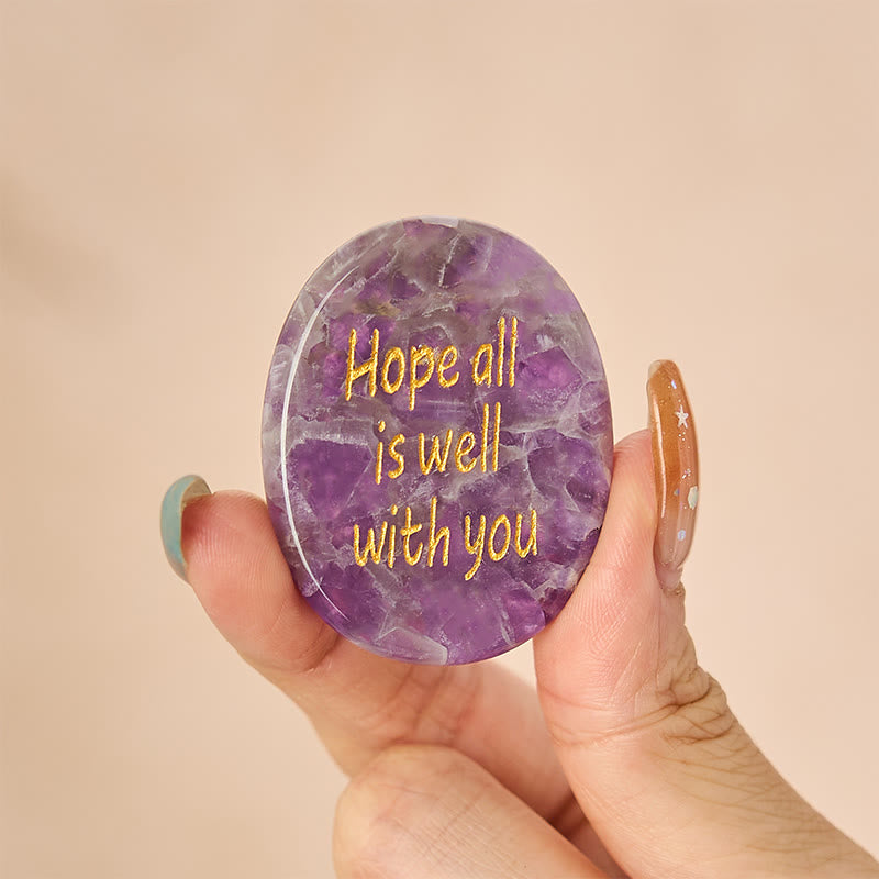 Nimara Ritual Hope All Is Well With You Natural Amethyst Palm Stone Growth Crystal Decor