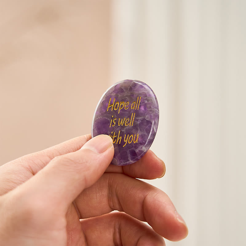 Nimara Ritual Hope All Is Well With You Natural Amethyst Palm Stone Growth Crystal Decor