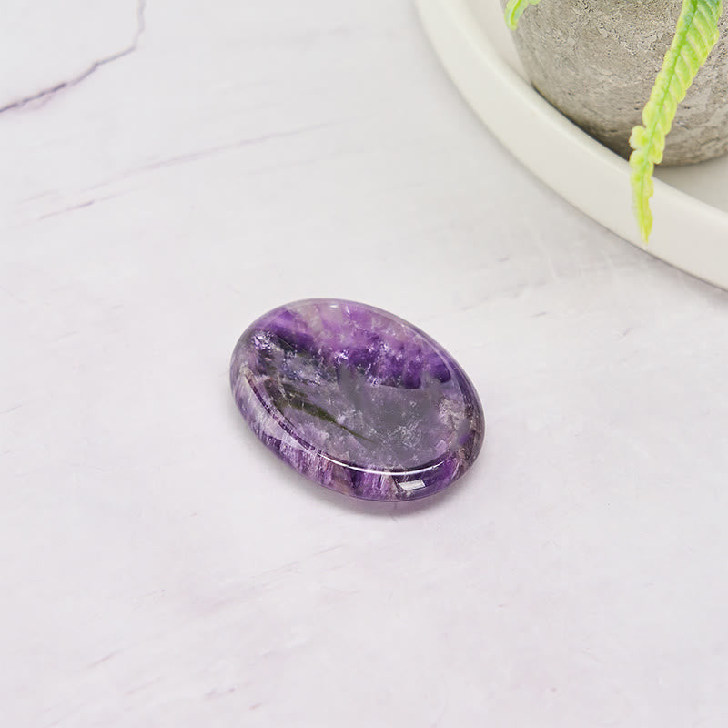 Nimara Ritual Calm & Strength Natural Small Amethyst Worry Stone Balance Crystal Decor 3.5*4.5cm