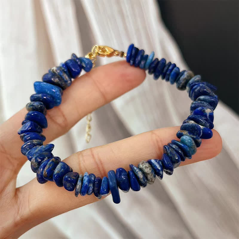 Nimara Ritual Natural Irregular Design Lapis Lazuli Lazurite Positive Bracelet