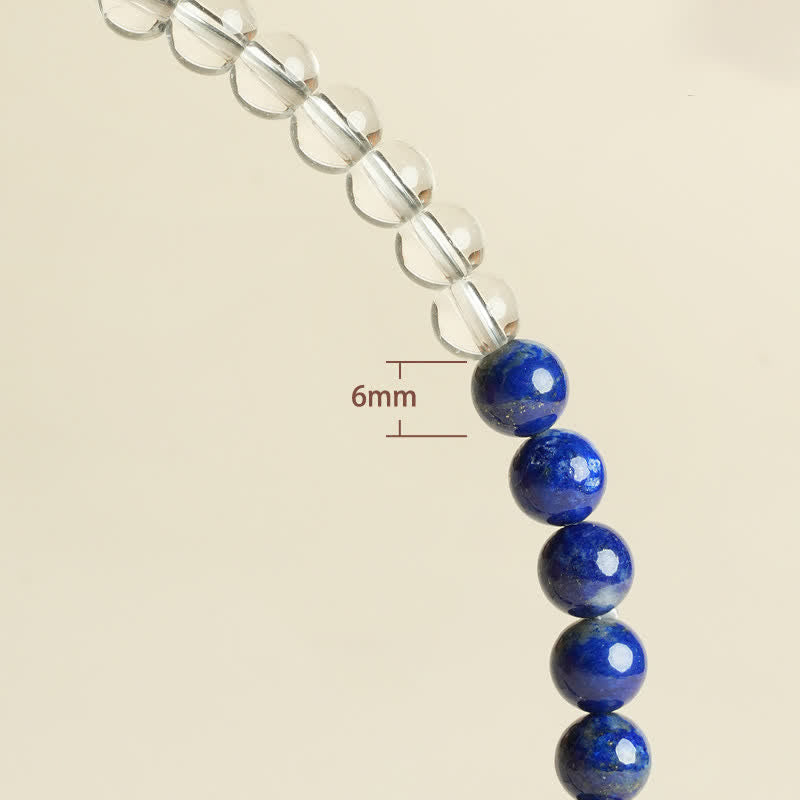 Nimara Ritual Lapis Lazuli Clear Quartz Balance Beaded Bracelet