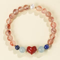 Nimara Ritual Heart Design South Red Agate Lapis Lazuli Success Bracelet