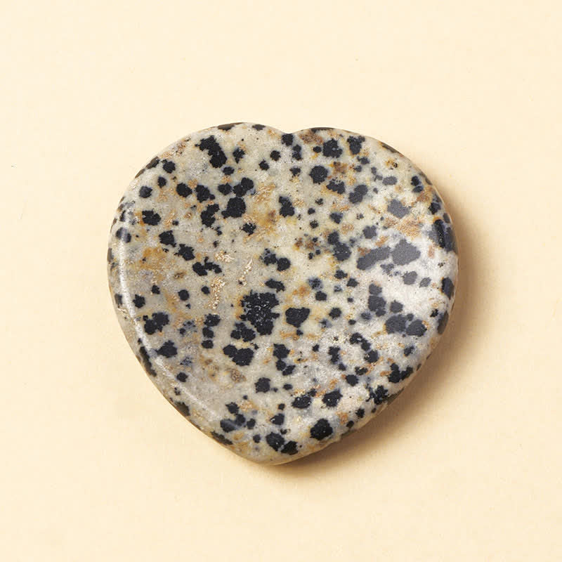 Nimara Ritual Heart Worry Stone Opal Rose Quartz Motivation Crystal Decor 4*4*0.7cm