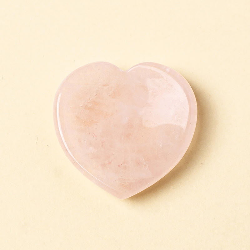 Nimara Ritual Heart Worry Stone Opal Rose Quartz Motivation Crystal Decor 4*4*0.7cm