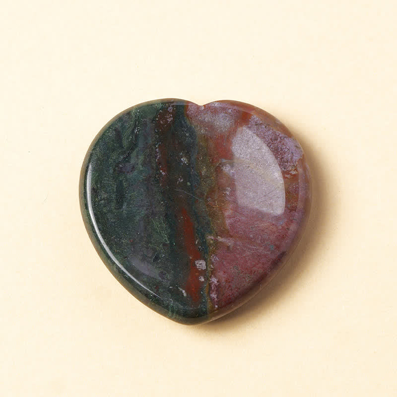 Nimara Ritual Heart Worry Stone Opal Rose Quartz Motivation Crystal Decor 4*4*0.7cm