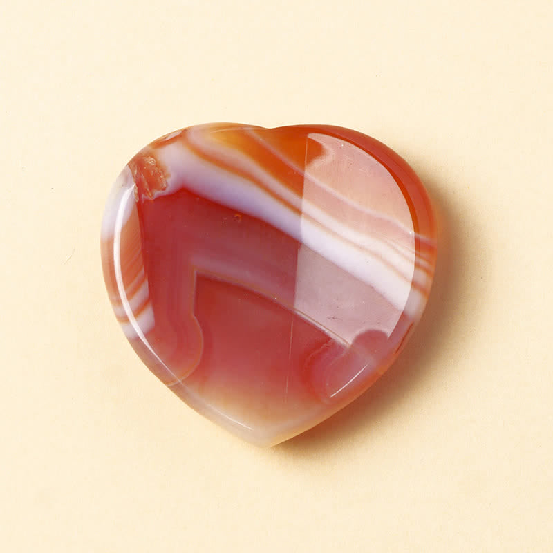 Nimara Ritual Heart Worry Stone Opal Rose Quartz Motivation Crystal Decor 4*4*0.7cm