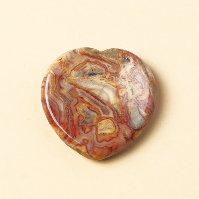 Nimara Ritual Heart Worry Stone Opal Rose Quartz Motivation Crystal Decor 4*4*0.7cm