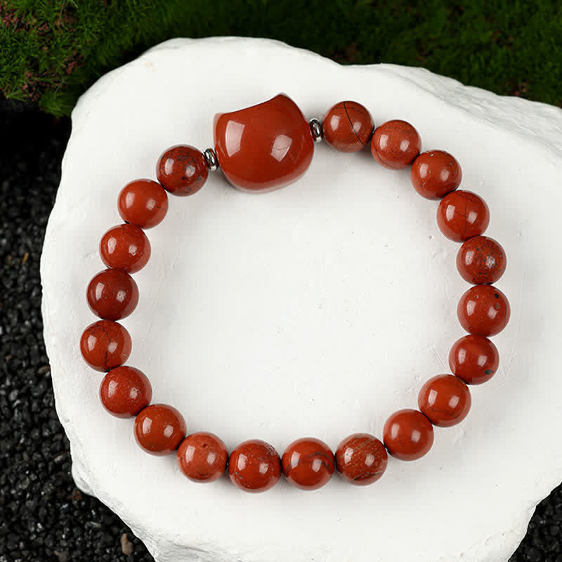Nimara Ritual Cute Cat Design Blue Lace Agate Clear Quartz Beaded Bracelet