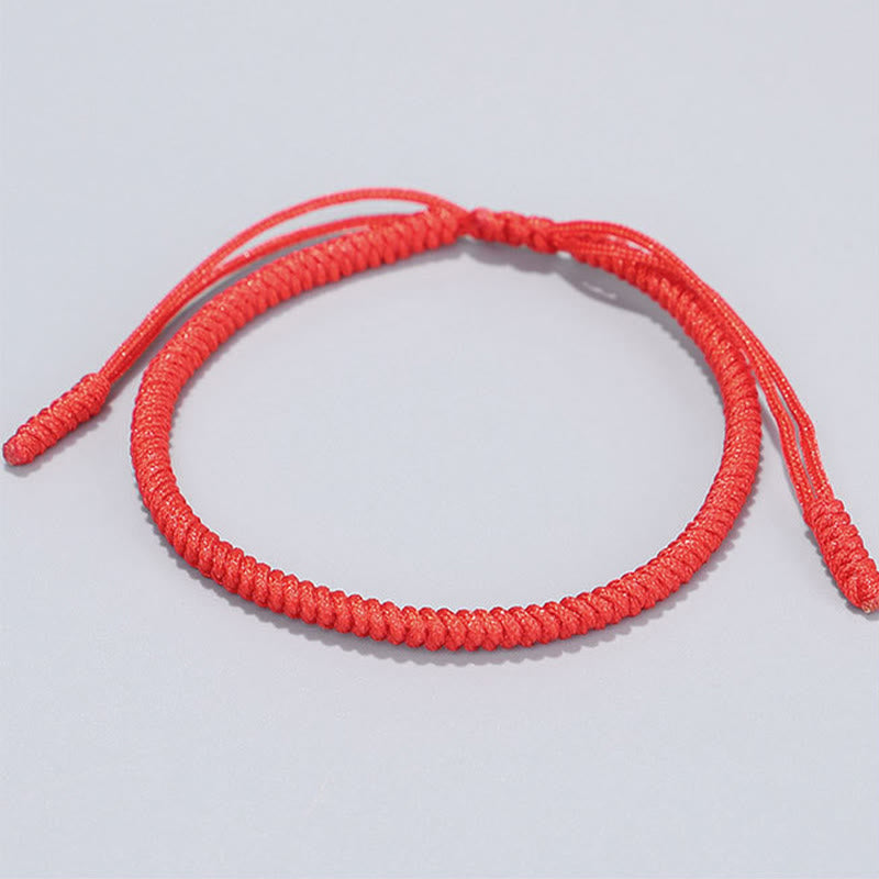 Luck and Strength 3Pcs Golden Copper Beads Red String Bracelet