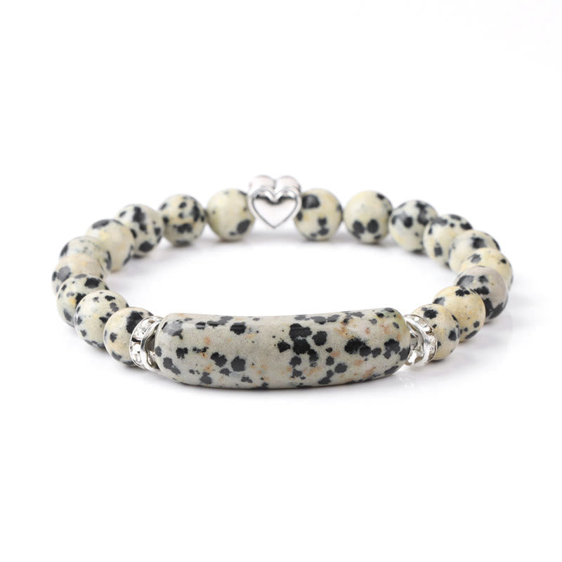 Nimara Ritual Amethyst Tiger Eye Lapis Lazuli Green Aventurine Rhodonite Dalmatian Jasper Healing Bracelet