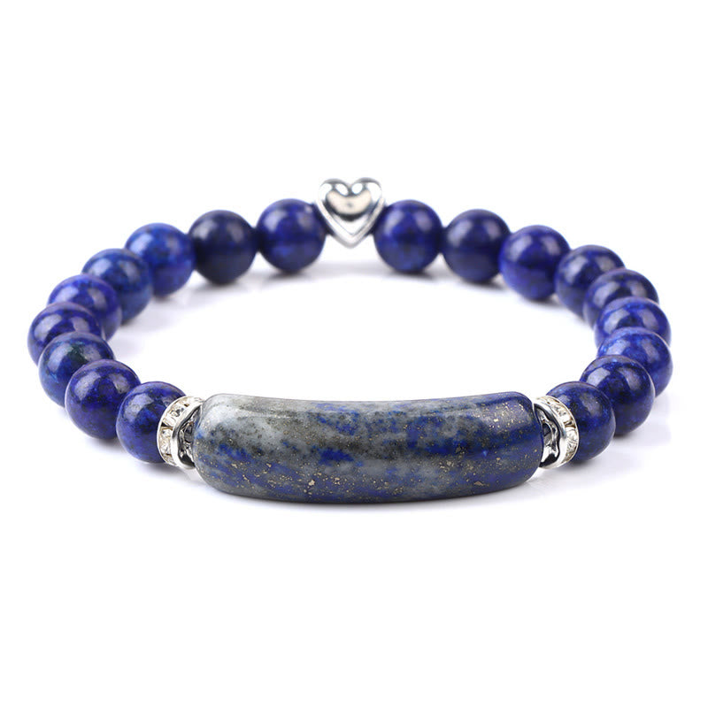 Nimara Ritual Amethyst Tiger Eye Lapis Lazuli Green Aventurine Rhodonite Dalmatian Jasper Healing Bracelet
