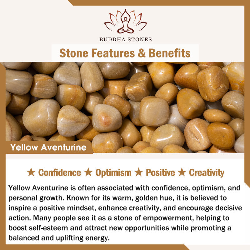 Nimara Ritual 3pcs "Build Quiet Confidence" Yellow Aventurine Optimism Bracelet Includes Gift Message Card