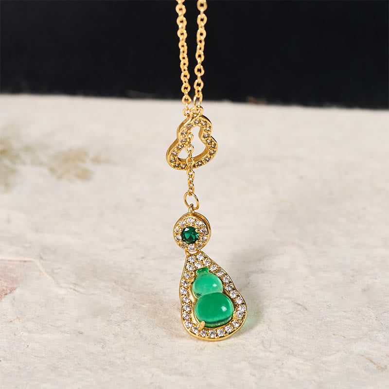Nimara Ritual Colorful Gourd Hollow Design Copper Balance Necklace Pendant