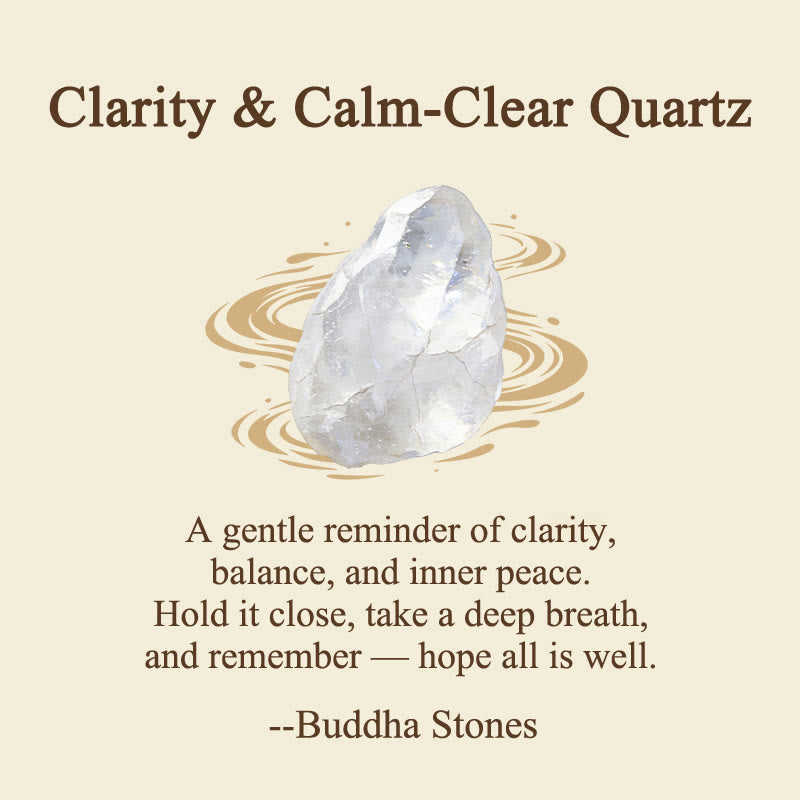 Nimara Ritual Clarity & Calm Natural Small Clear Quartz Worry Stone Clarity Crystal Decor 3.5*4.5cm