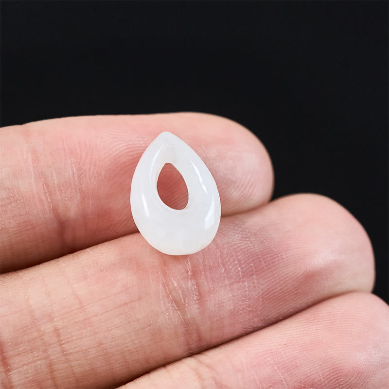 Nimara Ritual Water Droplet White Jade Luck Necklace Pendant