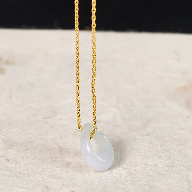 Nimara Ritual Water Droplet White Jade Luck Necklace Pendant