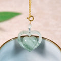 Nimara Ritual Hollow Love Heart Jade Abundance Necklace Pendant