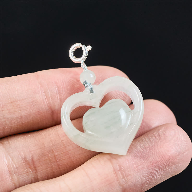 Nimara Ritual Hollow Love Heart Jade Abundance Necklace Pendant