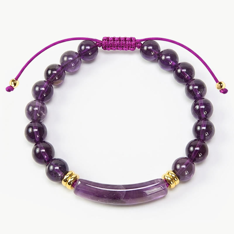 Nimara Ritual Amethyst Green Aventurine Tiger Eye Strawberry Quartz Positive Transformation Bracelet