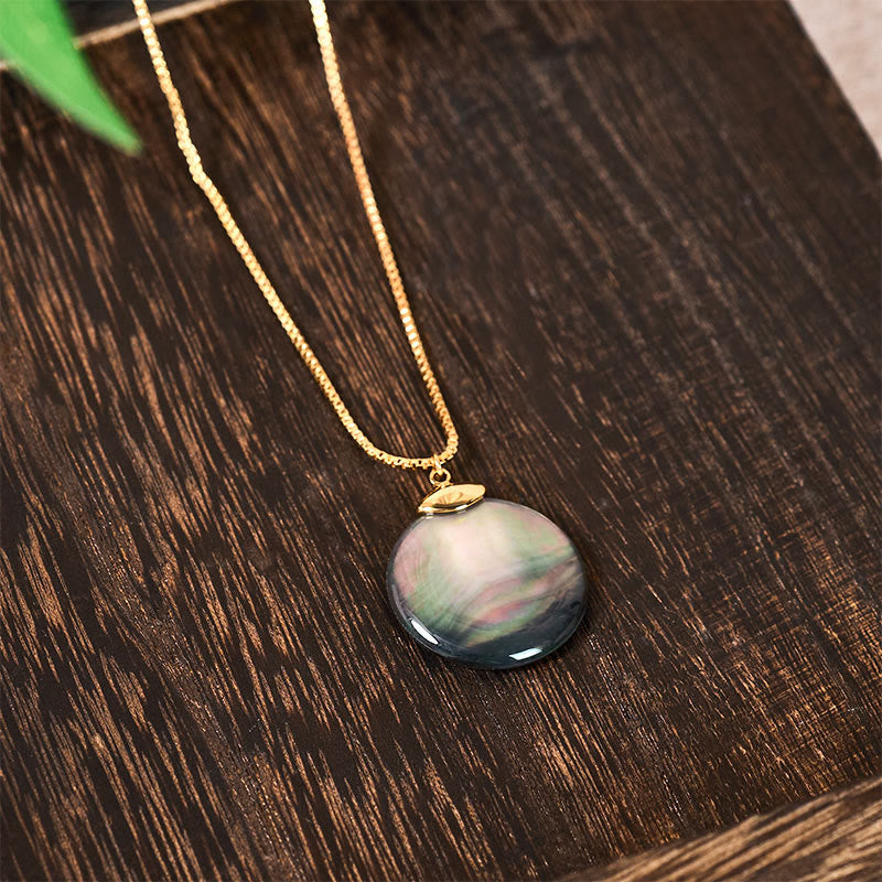 Nimara Ritual Round Tridacna Stone Calm Necklace Pendant