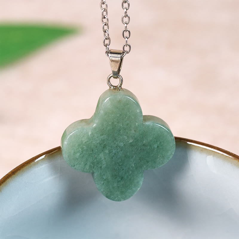 Nimara Ritual Various Crystal Green Aventurine Black Obsidian Tiger Eye Plum Blossom Luck Necklace Pendant